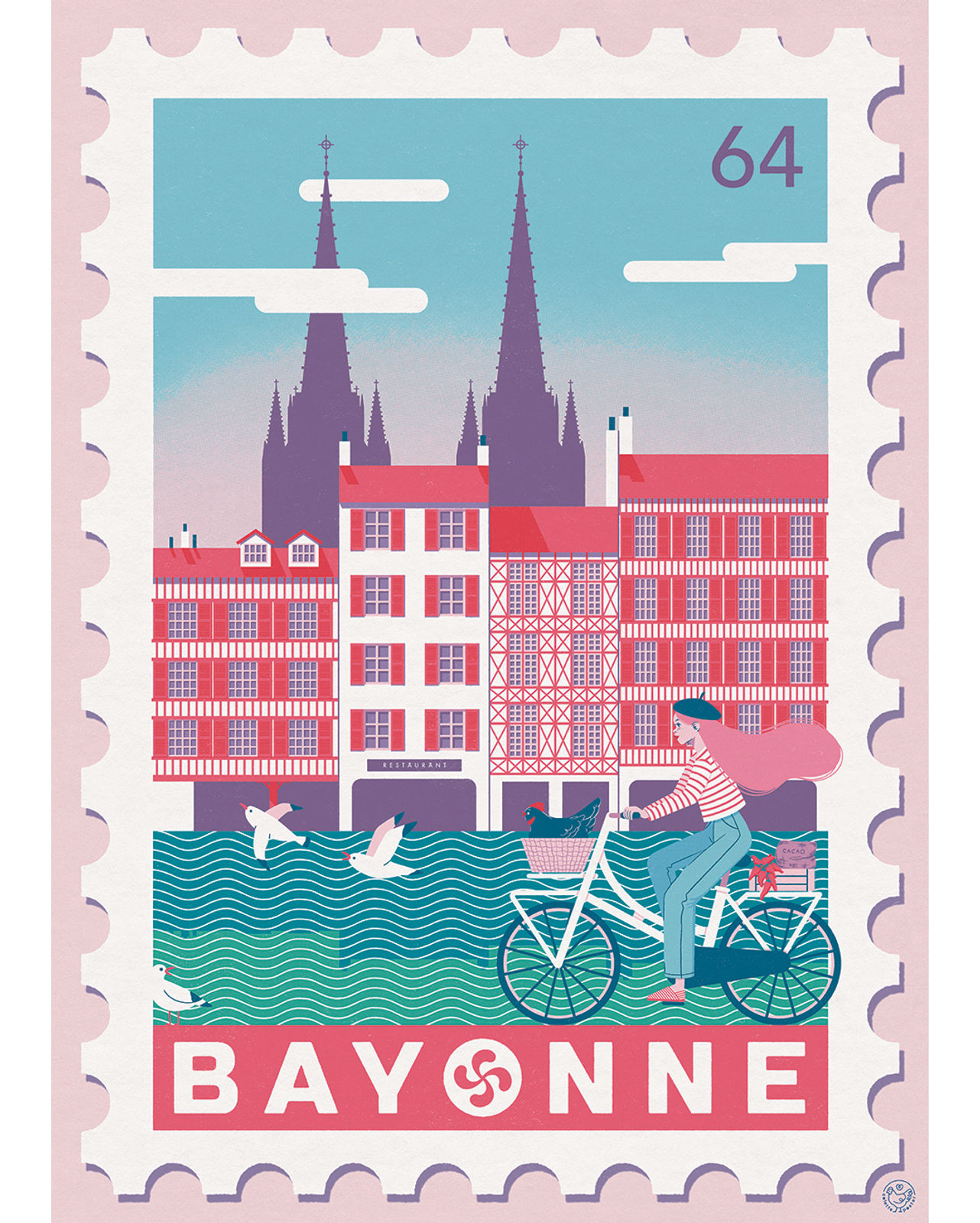 Bayonne par Colette Poster