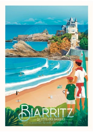Présentation affiche floquée Biarritz .jpg